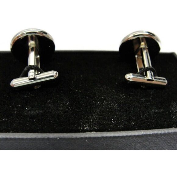 BachRach Silver Tone Cufflinks Round In Original Box - Picture 16 of 16